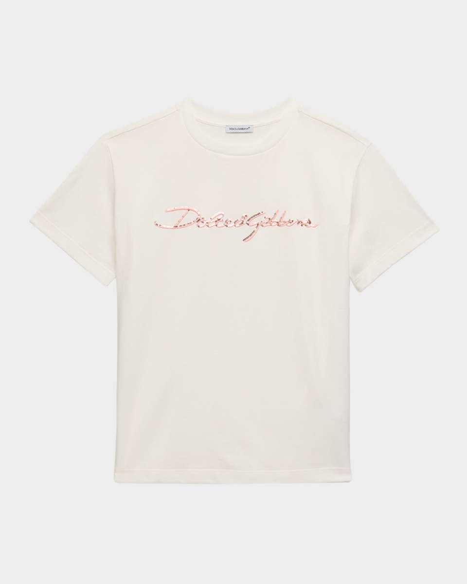 Girl's Logo Script Short-Sleeve T-Shirt, Size 4-